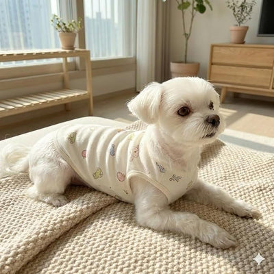 Organic Cotton Dog Clothes – Babywear-Grade Shirt for Sensitive Skin | Made in Korea (X-Large, Toys)