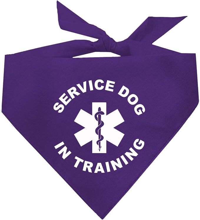 Service Dog in Training Dog Bandana (Purple, OS 289) GB