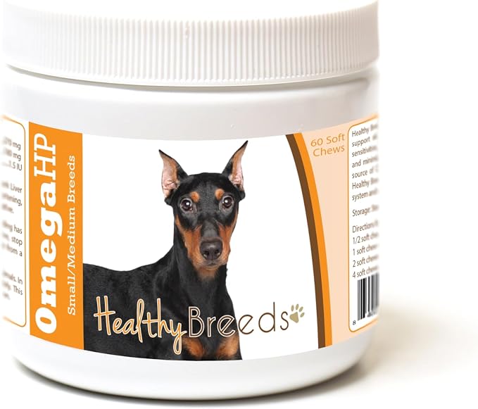 German Pinscher Omega HP Fatty Acid Skin and Coat Support Soft Chews 60 Count