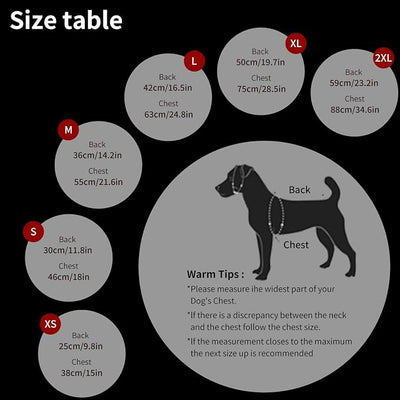 Dog Winter Coat, Warm Dog Jacket Reflective Adjustable Fleece Vest with Harness Built in, Windproof Pet Snow Jacket Snowsuit with Zipper for Small Medium Dogs, Black XS