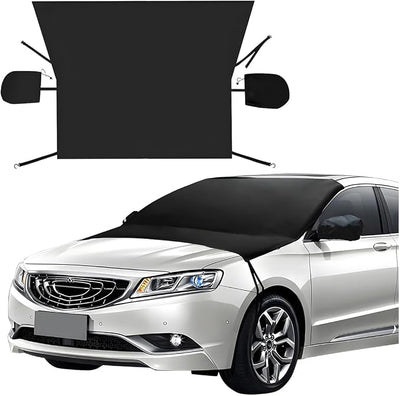Mandark Car Windshield Cover for Ice and Snow, Waterproof Oxford Vehicle Sun Shade Defense Frost Protector with Side Mirror Cover, Auto Windscreen Protective Guard, Universal for Most Cars