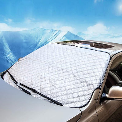 MITALOO Car Windshield Snow Cover with 4 Layers Protection Winter Frost Snow Ice Cover Auto Sun Shade for Cars Trucks Vans and SUVs(No Elastic Bands Included)
