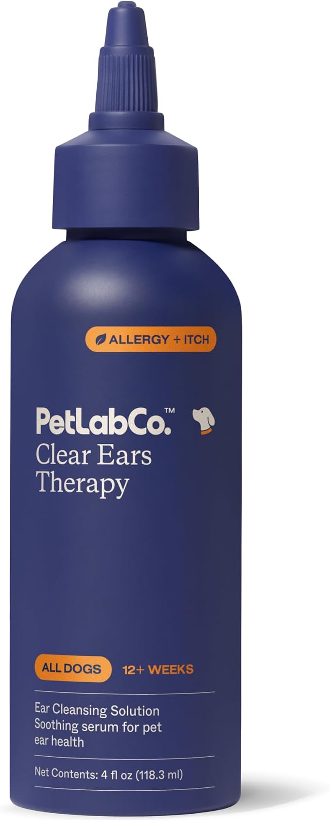 Clear Ears Therapy Ear Cleaner for Dogs - Supporting Yeast, Itchy Ears & Healthy Ear Canals - Alcohol-Free Dog Ear Wash - Optimized Dog Ear Cleaner Solution, 4 Fl Oz