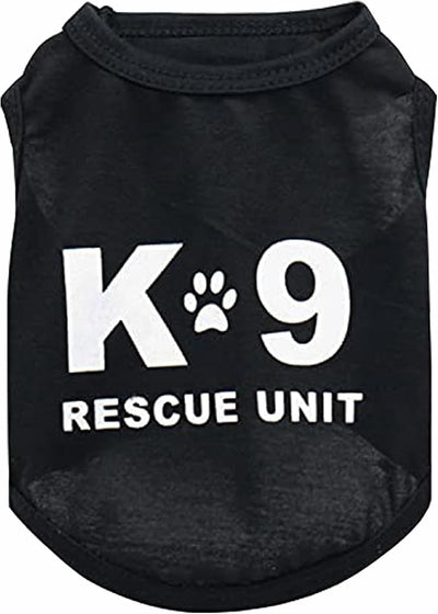2Pack Dog Security Costume Cotton Dog Shirt for Small Dog Boy Pet Clothes K9/Security Puppy Black Vest T-Shirts Cat Top Tee Breathable Stretchy (X-Small)