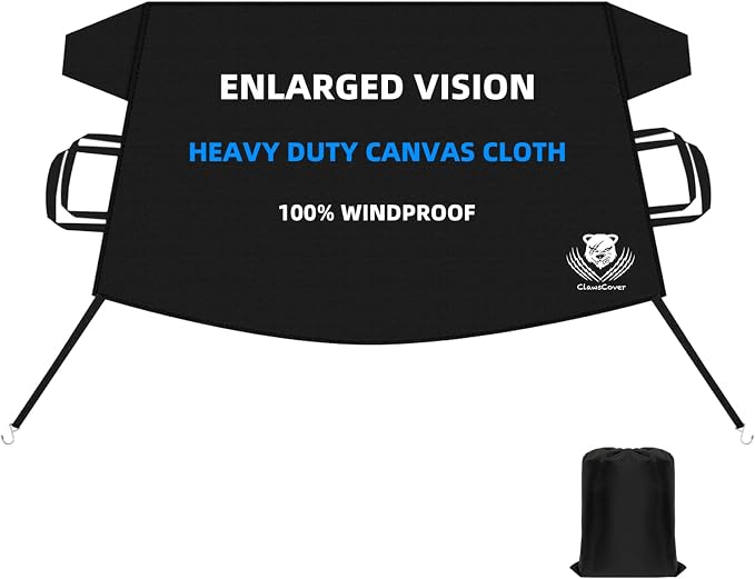 Windshield Cover for Ice and Snow,Heavy Duty 600D Oxford Fabric,Snow Windshield Cover for Car,Trucks, SUV,MPV,Van,Standard Winter Frost Hails Windshield Protector Blanket,X-Large,72/57Wx50D Inch