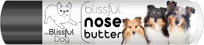 Shetland Sheepdog Nose Butter for Dry, Cracked Skin, Lick-Safe Dog Nose Balm with Moisturizing Shea Butter, Almond, Olive, and Essential Oils, Pet Supplies, Uncented, 0.15 oz.