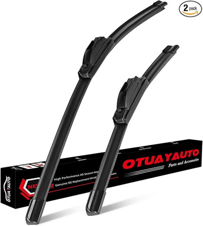 OTUAYAUTO Premium Windshield Wiper Blades - Replacement for Toyota Yaris 2006-2012, Santa Fe 2013-2018 - Perfect Fit, All-Weather Performance, J/U Hook Front Wiper Blades - 26"+14" (Pack of 2)