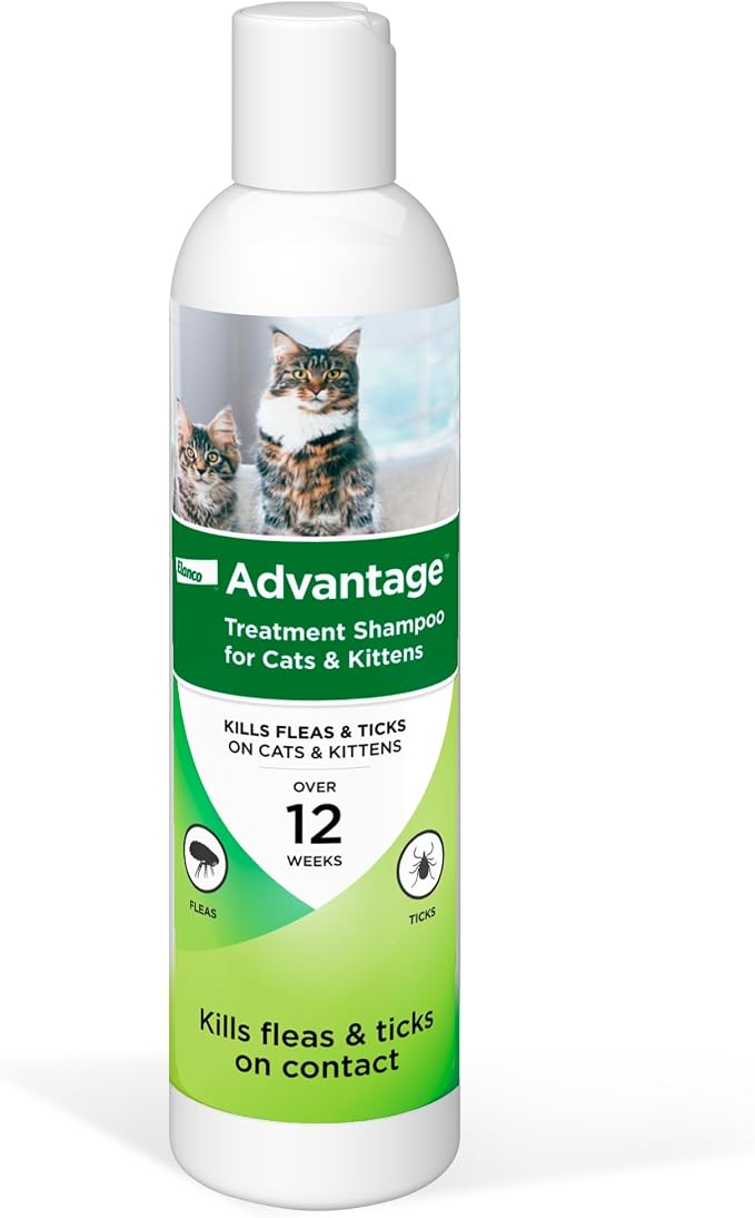 Cat Flea & Tick Shampoo for Kittens & Adult Cats | Kills Fleas & Ticks | 8 oz.
