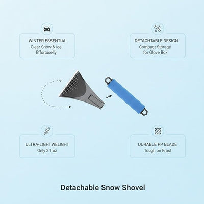 Glove Box Snow Shovel, Detachable Vehicle Tool with PP Blade and EVA Grip, Compact Car Accessory (1 PC)