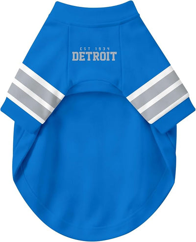 Detroit Dog Clothes Jersey Style Personalized Pet T Shirt with Custom Name Number for Small Medium Large Dogs