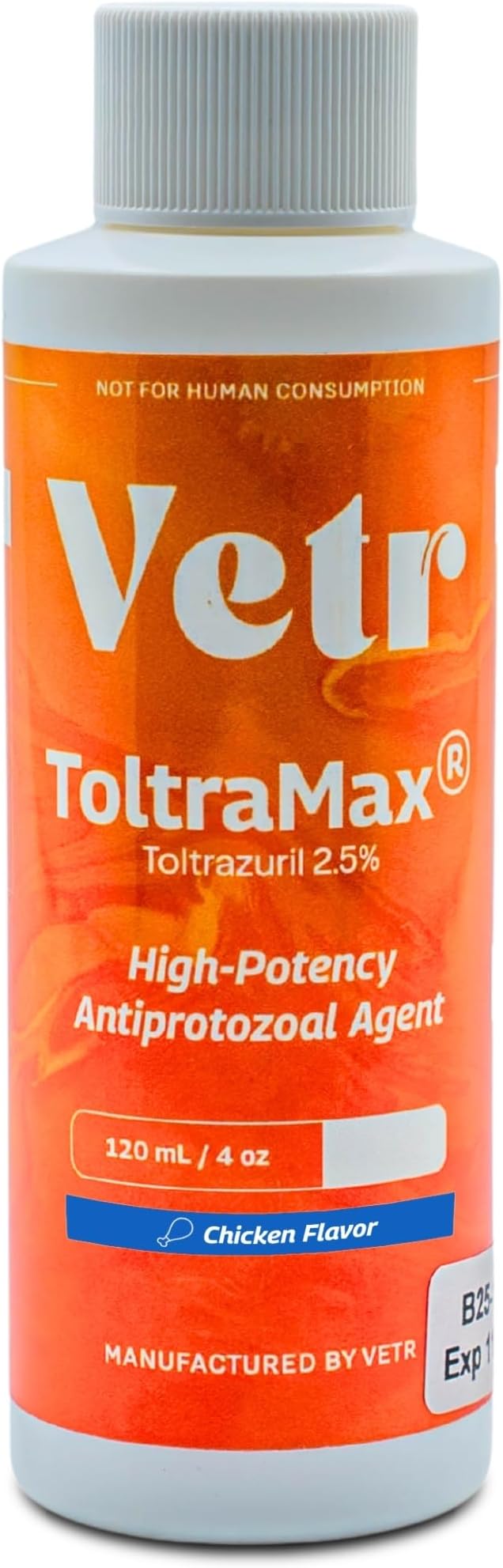Toltrazuril 2.5% for Horses, Dogs, Cats, 120mL/4 Ounce, for Non-Food Chain Animals, Chicken