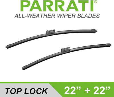 PARRATI® 22 Inch & 22 inch of High Performance Premium All-Season Automotive Replacement Front Windshield Wiper Blades for Sierra Silverado 2014-2018,Easy DIY Install (Set of 2)