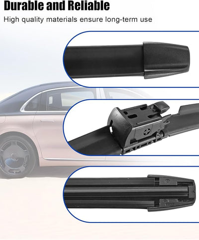Heated Windshield Wiper Fit for Mercedes-Maybach S450 S550 S550e S560 S600 S63 S65 AMG 2014-2020, Front Heated Wiper Blade Replace A2228201145 2228201145 222-820-11-45