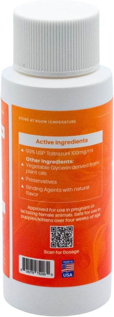 Toltrazuril 10.0% for Horses, Dogs, Cats, 60mL/2 Ounce, for Non-Food Chain Animals, Chicken