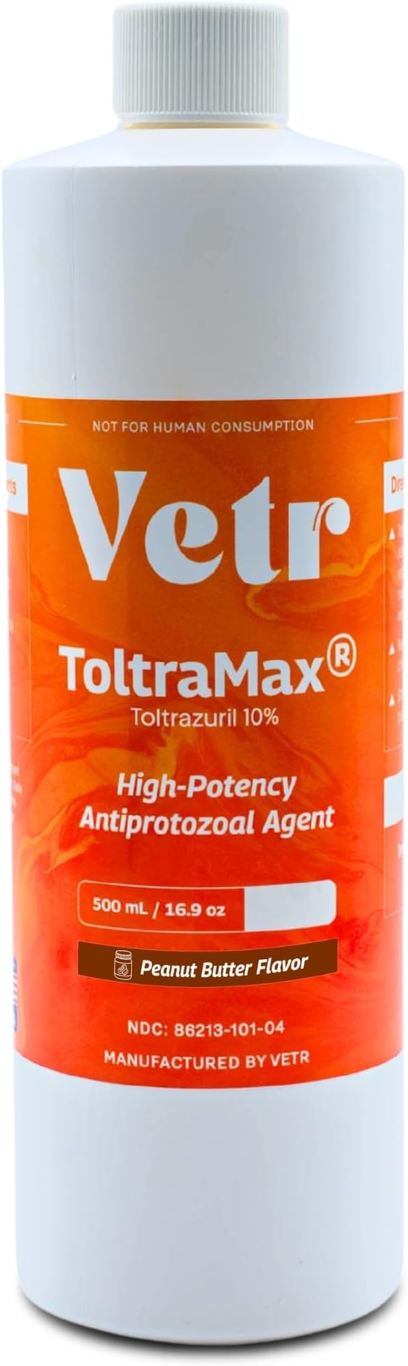 Toltrazuril 10.0% for Horses, Dogs, Cats, 500mL/16.9 Ounce, for Non-Food Chain Animals, Peanut Butter