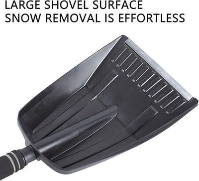 Folding Snow Shovel,2025 New 34 Inch Long Large Capacity Lightweight Portable Wide Snow Removal with Ergonomic D-Grip Handle and Aluminum Blade,Snow Shovel for Outdoor Car Garden Camping Driveway