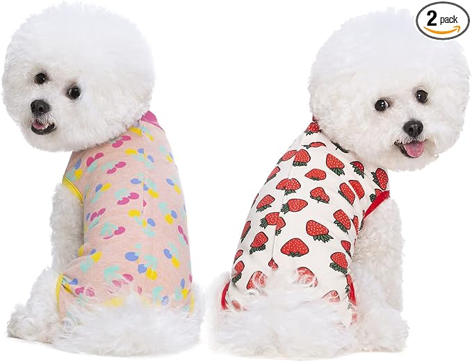 2 Packs Pet Dog Recovery Onesie Suit for Dogs Cats After Surgery,Dog Abdominal Wounds Bandages Cone E-Collar Alternative. (Pink, XXL)