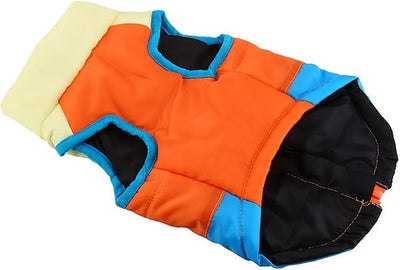 Winter Windproof Warm Dog Coat - Small Medium Dogs, Not Suitable for Big Dogs - Waterproof, Apricot/Orange/Blue, XXS