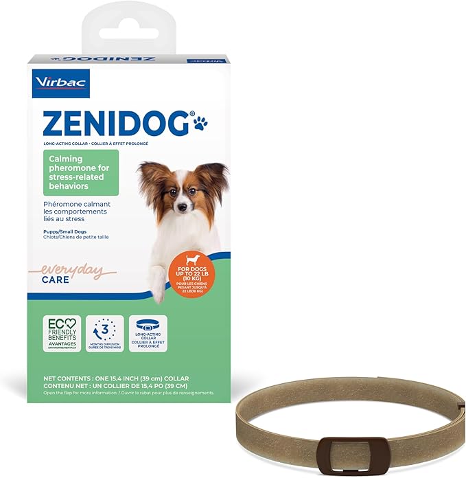 ZENIDOG® Long-Acting Collar for Dogs | Calming Pheromone Collar for Stress Relief - Pup/Small Dog - Lasts up to 3 Months