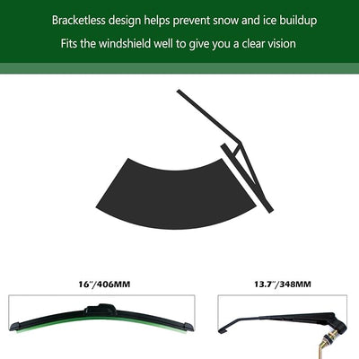UNIGT UTV Windshield Wiper Kit Hand Operated Manual Windshield Wiper Compatible with Polairs Ranger General RZR Honda Pioneer Can Am Maverick X3 Commander Golf Cart -2 Set