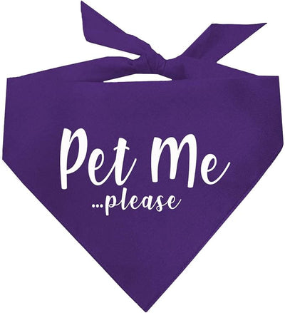 Pet Me Please Dog Bandana (Purple, OS 61)
