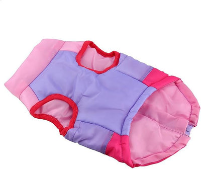 Winter Waterproof Windproof Dog Vest - Warm Coat for Cold Weather, Small & Medium Dogs - Pink/Purple/Rosered