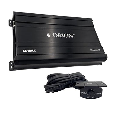 Orion Cobalt CBA4500.1D Monoblock 1-Channel Class D Amplifier for Car Subwoofer, 4500W Max, 1200W RMS, 1/2/4 Ohm Stable, Adjustable Low Pass with Bass Boost, MOSFET Power Supply, Bass Knob Included