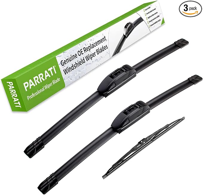 PARRATI® Windshield Wiper Blades for Dodge Grand Caravan 2008-2020, 3 Pack | 26/20 Inch Front +16 Inch Rear, OEM Replacement, Ultra Quiet, No Streaks All Weather Wiping