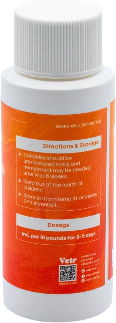 Toltrazuril 10.0% for Horses, Dogs, Cats, 60mL/2 Ounce, for Non-Food Chain Animals, Chicken