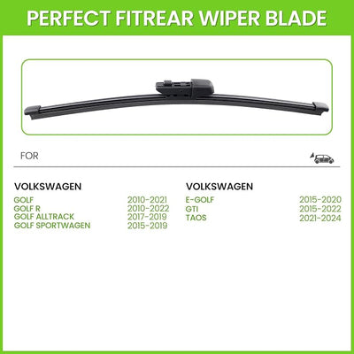 PARRATI® 11 Inch Rear Wiper Blade Replacement for 2010-2021 VW Golf 2015-2022 GTI 2021-2024 Taos,All-season windshield wiper(11-G)