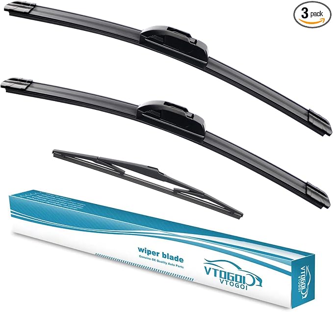 OEM Windshield Wiper Blades Replacement for Jeep Cherokee 2014 2015 2016 2017 2018 2019 2020 2021 2022 2023, All Weather Original Factory Quality Front & Rear Wipers Set 26"+18"+14" (Pack of 3)