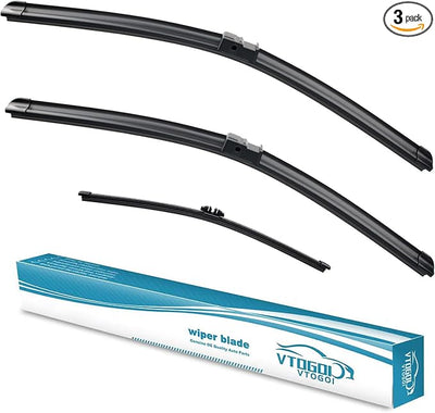 OEM Windshield Wiper Blades Replacement for BMW X3 2011 2012 2013 2014 2015 2016 2017, All Weather Original Factory Quality Front & Rear Wipers Set 26"+20"+13" (Pack of 3)