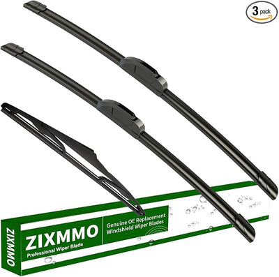3 wiper blades Replacement for 2007-2017 Jeep Wrangler windshield wipers | Replacement Original Equipment,Premium All-Seasons Front & Rear,15"+15"+13"(Set of 3) J HOOK