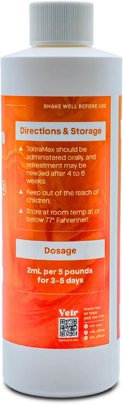 Toltrazuril 2.5% for Horses, Dogs, Cats, 240mL/8.1 Ounce, for Non-Food Chain Animals