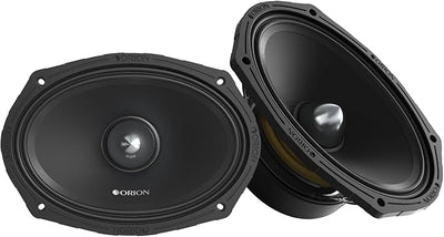 Orion XTR XTX6952 High Efficiency 6x9 Mid-Range Bullet Loudspeakers, 1600W Max Power, 400W RMS, 2 Ohm, 2" Voice Coil - Pro Car Audio Stereo, Midrange Speakers (Pair)