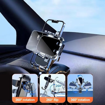 Car Phone Holder Mount for Ford F250/F350/F450 2017-2025, Cell Phone Holder Truck Stand Dashboard Windshield Vent 360° Rotation for Smartphones Phone Holders for Your Car