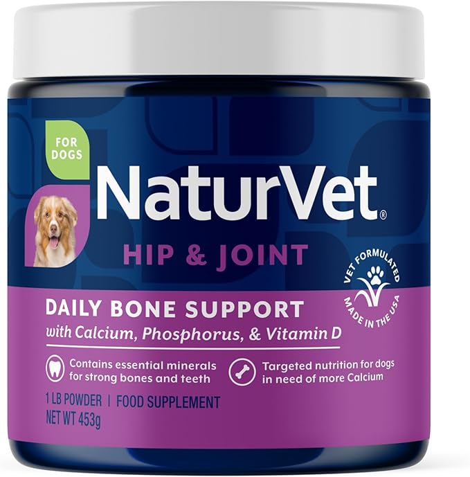 Calcium-Phosphorus for Dogs, Supports Strong & Healthy Bones, Enhanced with Essential Minerals & Vitamin D, No Color, 16 Oz