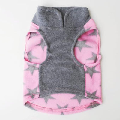 Dog Sweater, Soft Fleece Vest with Leash Ring Pullover Jacket Winter Pet Dog Clothes for Puppy Small Dogs Cats Teddy Chihuahua Yorkshire for Christmas (XX-Large, Pink Star)