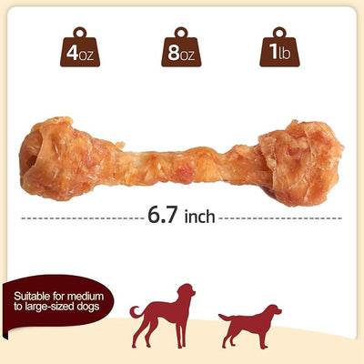 TailParty Turkey Tendons for Dogs with Fish Oil & Taurine (Bone, L, 1 lb), All Natural Dental Chews & Training Treats for Large Dogs, Long Lasting Snack for Health-Conscious Pet Owners