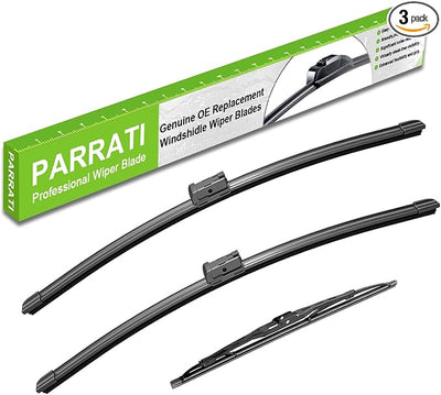 PARRATI® Windshield Wiper Blades for Chevy Equinox 2010-2017, 3 Pack | 24/17 Inch Front +13 Inch Rear, OEM Replacement, Ultra Quiet, No Streaks All Weather Wiping