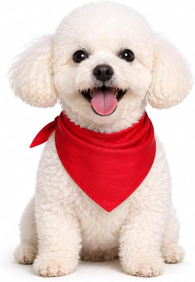 Petitebella Single Color Pet Bandana (Red, Large)