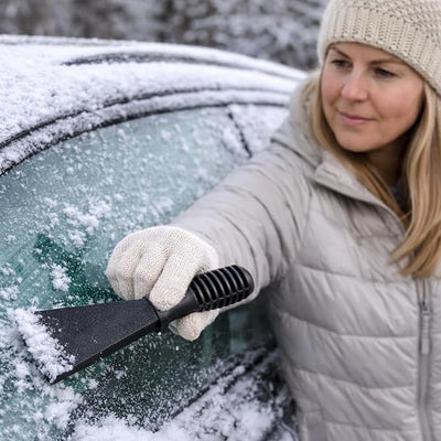 Chizlr Compact Ice Scraper - Effortlessly Remove Ice & Snow! Portable Design, Comfortable Grip, Sturdy Blade. Stay Ready for Winter Driving (1)