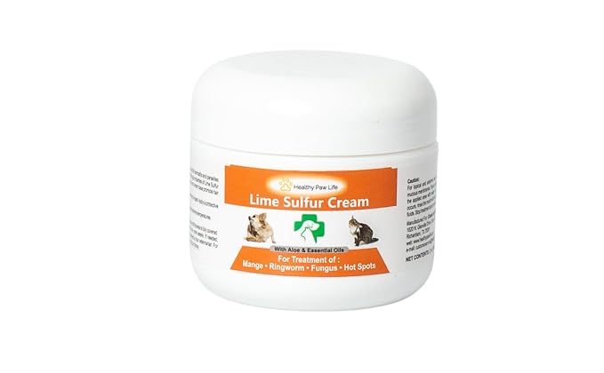 Healthy Paw Life Lime Sulfur Pet Skin Cream (2 oz) - Soothing Topical Skin Support for Dogs, Cats, Puppies, Kittens, and Horses - Soothe Dry, Itchy, and Irritated Spots