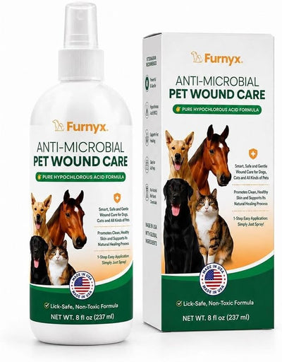 Sting-Free Wound & Skin Care Spray for Dogs, Cats & Pets | Vet-Grade Repair Mist for Cuts, Hot Spots, Rashes, Burns & Itch Relief | Non-Toxic, No Alcohol, Lick-Safe, No Residue (8 fl oz)