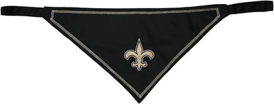 Pets First NFL New Orleans Saints TIE Bandana, Size Large/X-Large. Dog Bandana Scarf Bib for Pet Cat Dog. The Ultimate Game-Day, Party Bandana