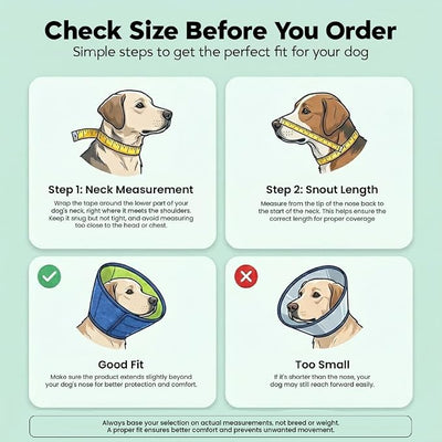Soft Dog Cone Collar – Comfortable Cone for Dogs to Stop Licking After Surgery, Elizabethan Collar for Large Dogs, Adjustable Dog Donut Collar for Inflatable & Comfy Recovery (L)
