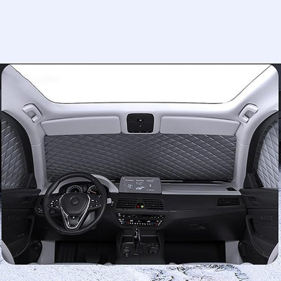 Magnetic Windshield Cover for Mercedes Benz GLC 300 GLC 350e GLC 43 AMG 2024 2023 Cars Protects Against Frost Snow, Dust Easy to Install Secure Fit Winter Windscreen Protector,Silver
