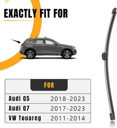 AUTOBOO 15 Inch Rear Wiper Blade Replacement for Audi Q5 2024-2022 2021 2020 2019 2018 Q7 2023-2017 Volkswagen VW Touareg 2014-2011-BACK Windshield Wiper Blade -Original Factory Quality (Pack of 1)