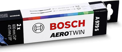 BOSCH 3397118979 Aerotwin Original Equipment Replacement Wiper Blade - 24"/19" (Set of 2) Top Lock 19mm | Driver and Passenger Side Original Equipment Replacement Blades