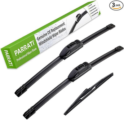 PARRATI® Windshield Wiper Blades for Hyundai Santa Fe 2019-2023, 3 Pack | 26/16 Inch Front +11 Inch Rear, OEM Replacement, Ultra Quiet, No Streaks All Weather Wiping